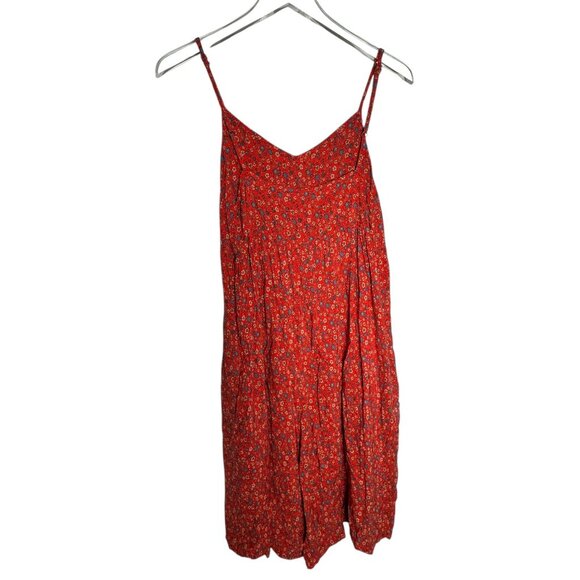 Natural Life romper playsuit womens size Medium red floral wide leg jumpsuit - Picture 5 of 9
